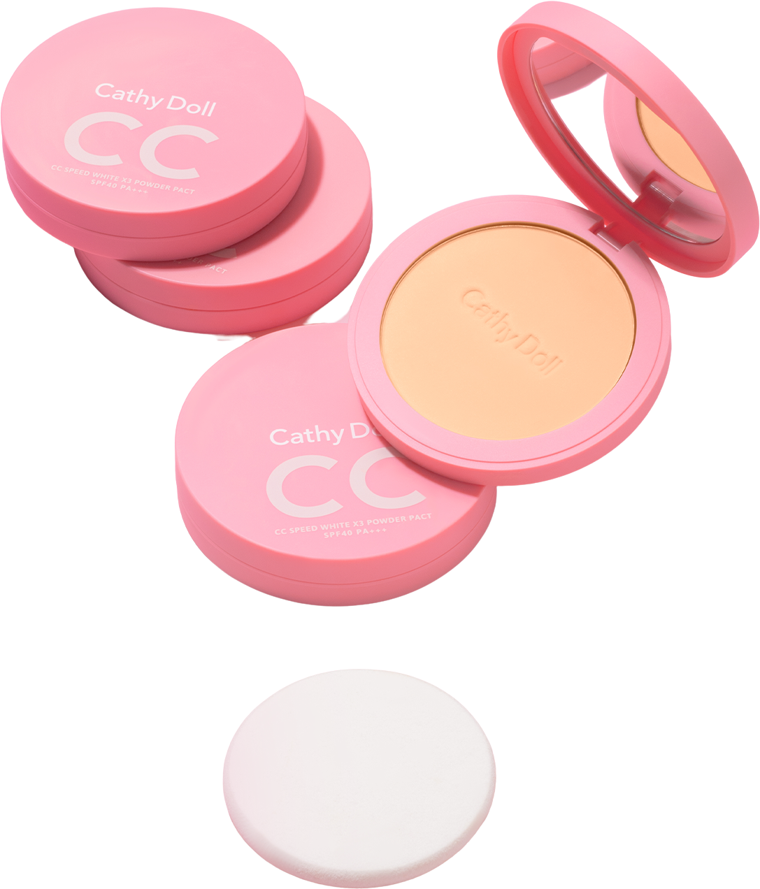 Cathy Doll Speed White CC Powder. Brighten. Set. Perfect. Flawless all day, by Leading Makeup Brand in Thailand